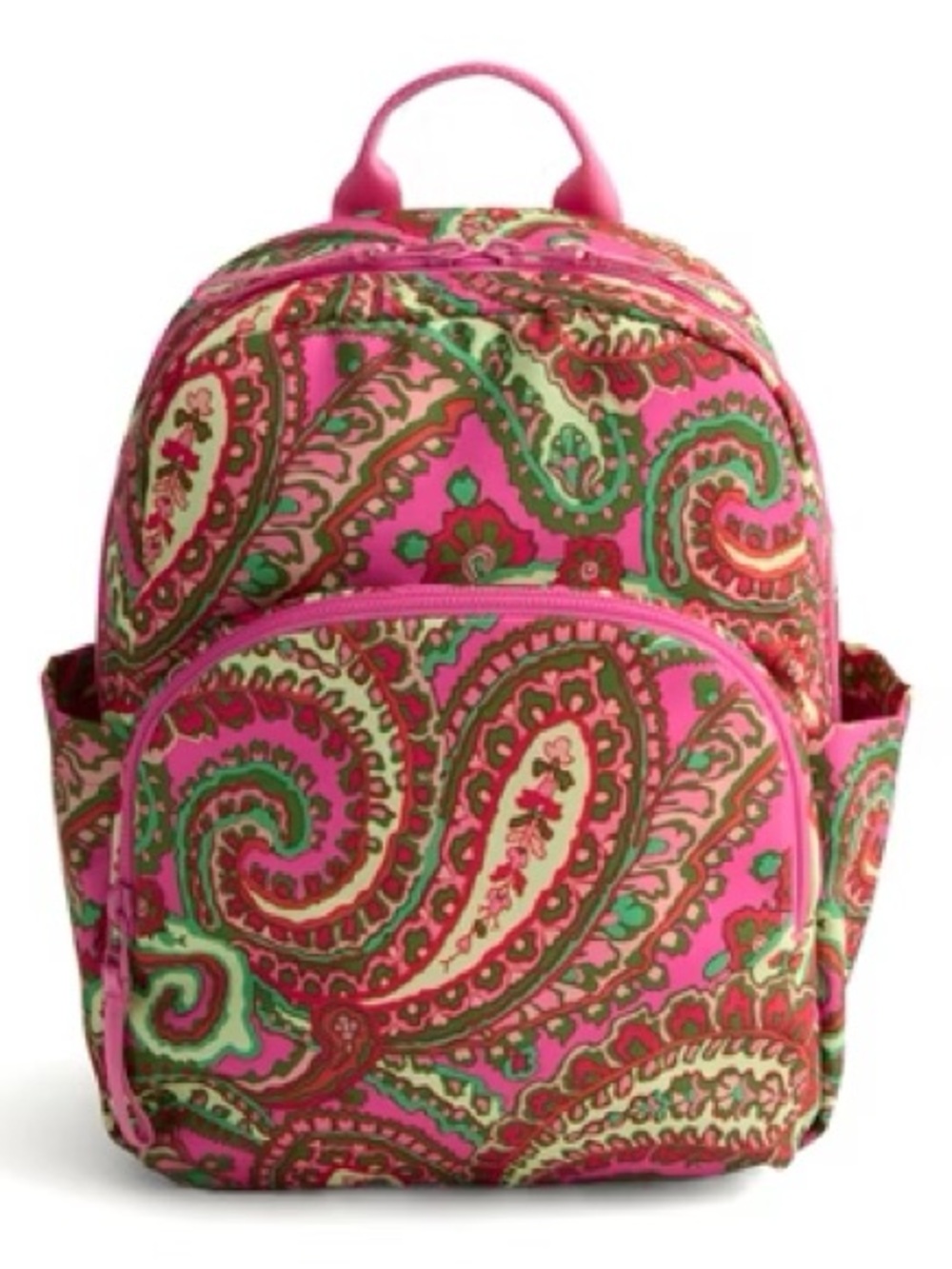 Vera Bradley Women’s Lighten Up Essential Small Backpack in Capri Paisley Pink
